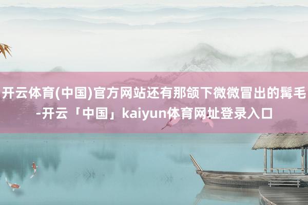 开云体育(中国)官方网站还有那颌下微微冒出的髯毛-开云「中国」kaiyun体育网址登录入口