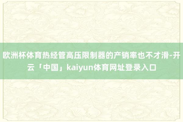 欧洲杯体育热经管高压限制器的产销率也不才滑-开云「中国」kaiyun体育网址登录入口
