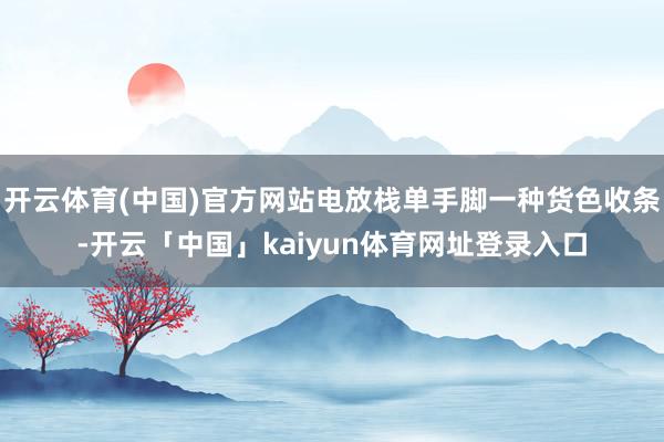 开云体育(中国)官方网站电放栈单手脚一种货色收条-开云「中国」kaiyun体育网址登录入口