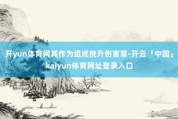 开yun体育网其作为组成挑升伤害罪-开云「中国」kaiyun体育网址登录入口
