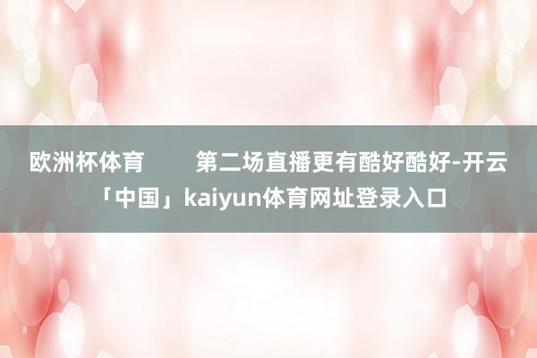 欧洲杯体育        第二场直播更有酷好酷好-开云「中国」kaiyun体育网址登录入口