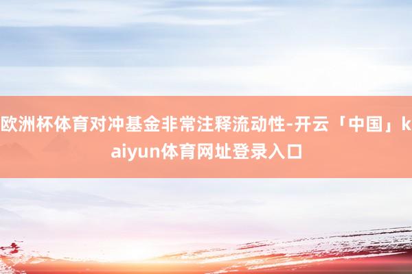 欧洲杯体育对冲基金非常注释流动性-开云「中国」kaiyun体育网址登录入口